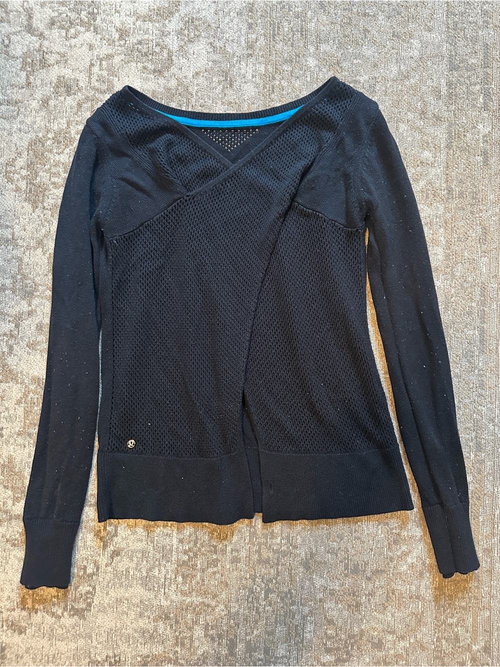 lululemon athletica Black Long-Sleeve Open Back Sweater